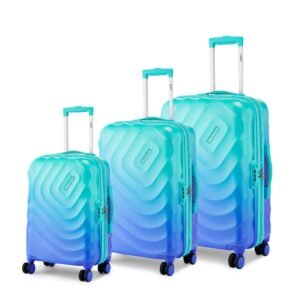 Safari Select Haze 8 Wheels Set of 3 Trolley Bags Hard Case Polycarbonate Luggage, TSA Lock, Anti Theft Securi Zipper, Organized Interior, Suitcase for Travel, Trolley Bags for Travel, Splash