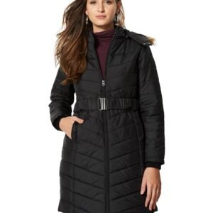 Amazon Brand – Symbol Women’s Polyester Long Line Regular Fit Parka Quilted Jacket (Puffer Jackets)