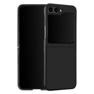 DailyObjects Carbon Fiber Case for Samsung Galaxy Z Flip 6 | Polycarbonate TPU Slim Back Cover | Anti Shock, Scratch Resistant | Sturdy Design | Full Body Protection | Wireless Charging
