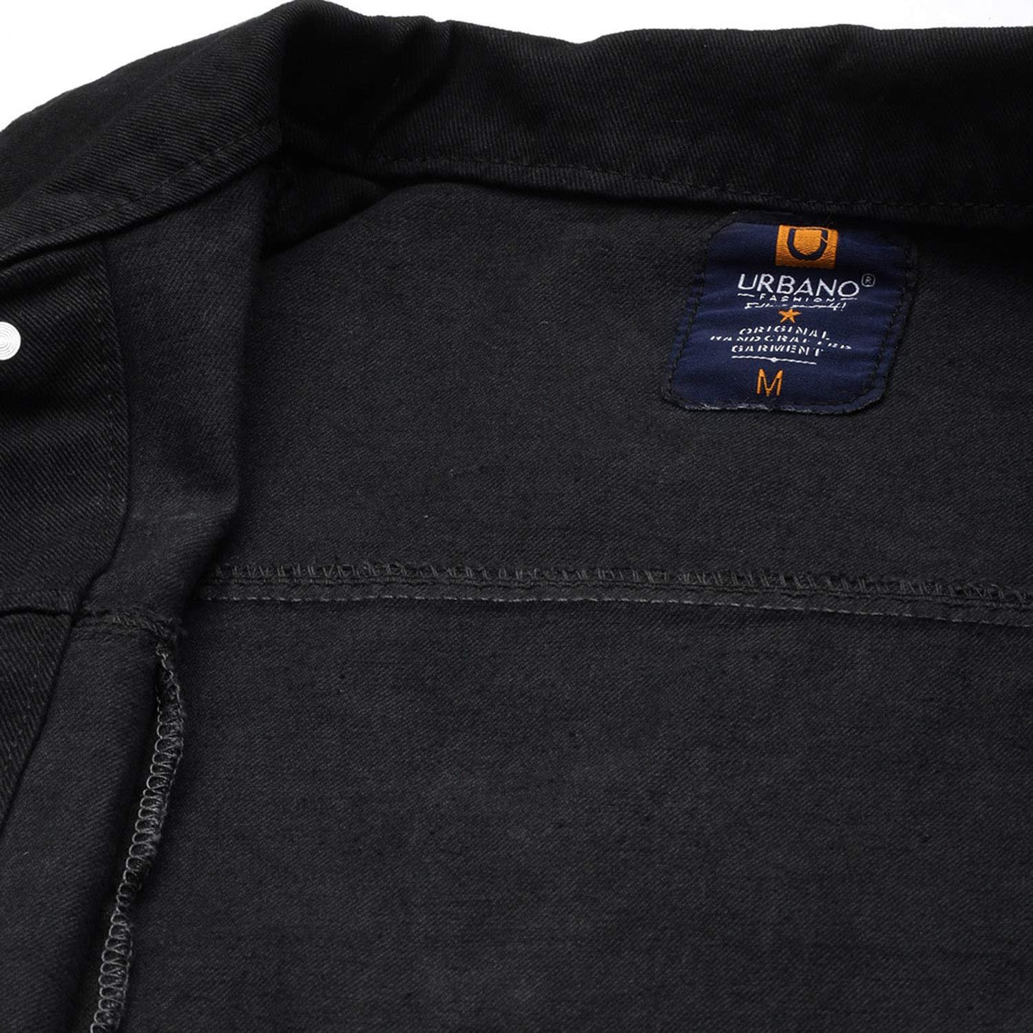 Urbano Fashion Men's Regular Fit Washed Full Sleeve Denim Jacket - Image 7