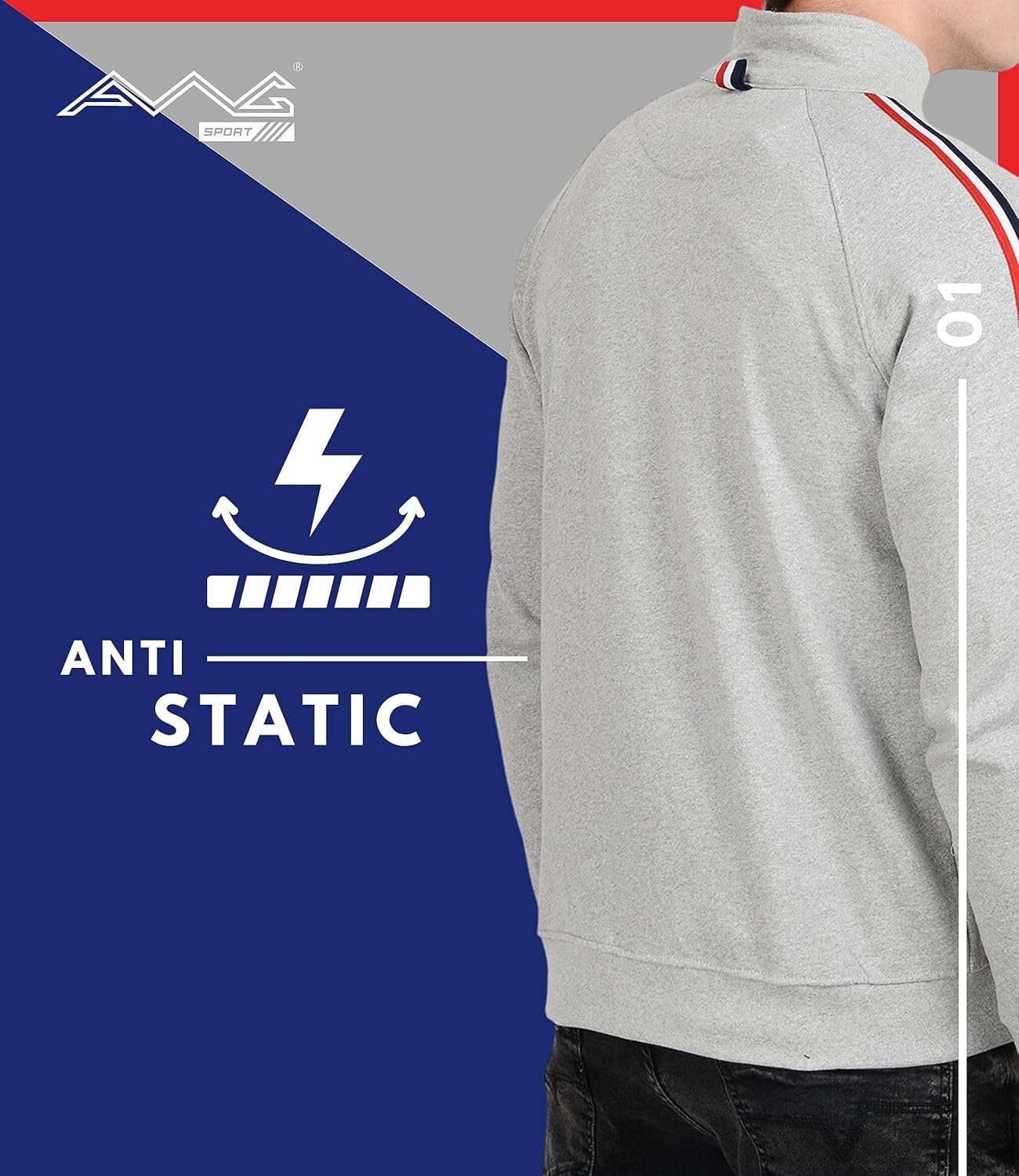 AWG ALL WEATHER GEAR Men's Winter Jacket - Stylish Sports Gym Cotton Sweatshirt With Zip for Bike Riding - Image 5