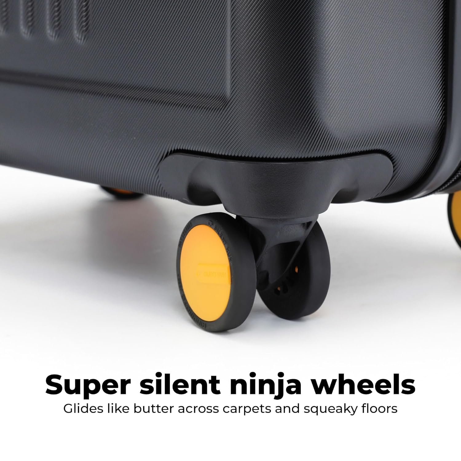 MOKOBARA Transit Cabin Luggage | 40 Liters Capacity & Durable Polycarbonate Hardshell | Silent Hinomoto Wheels & TSA Lock | Carry-On Suitcase for Travel | Black | Money Moves 2.0 - Image 3