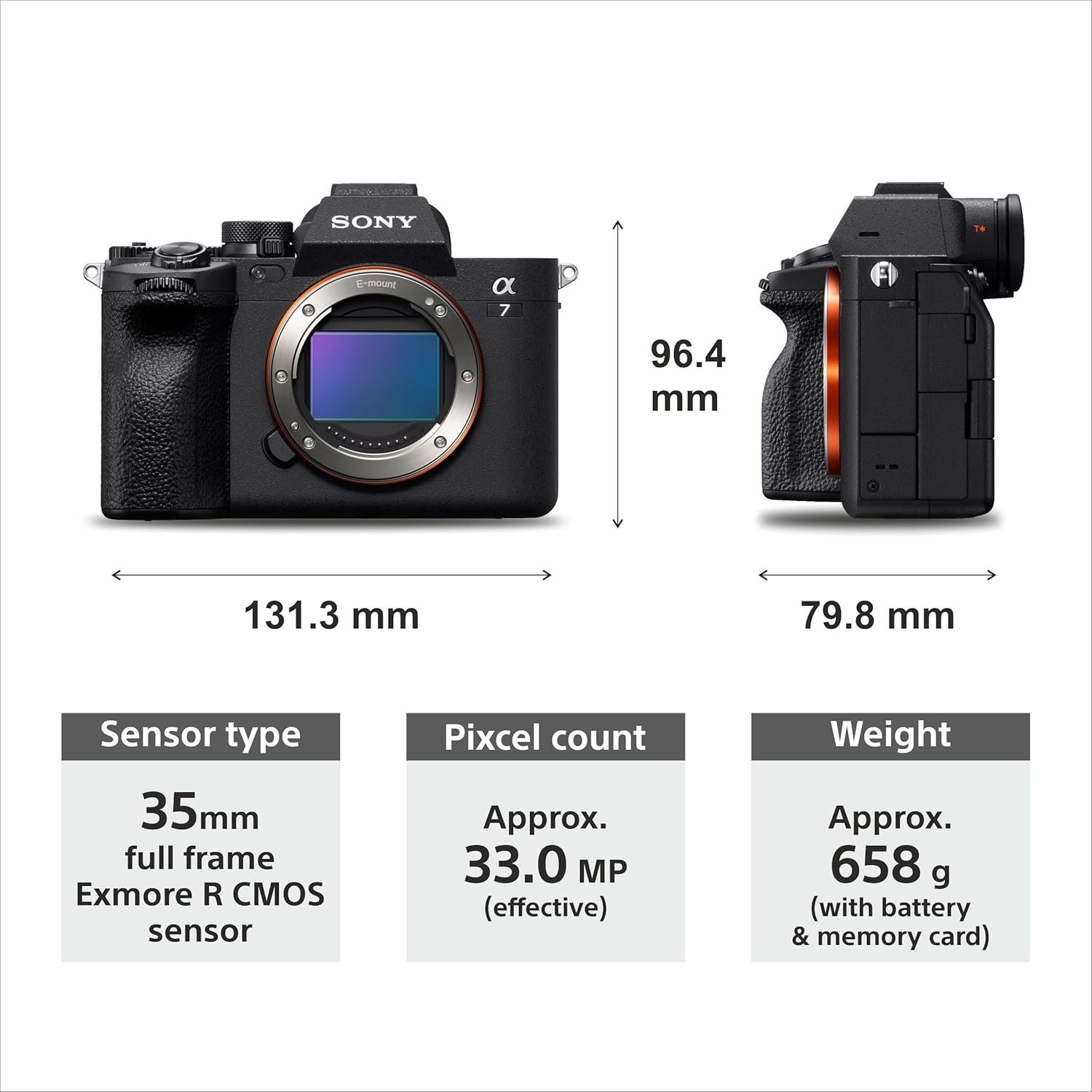 Sony Alpha ILCE-7M4K Full-Frame Hybrid Camera 33MP Interchangeable-Lens Mirrorless Camera with 28-70mm Digital Zoom Lens | 4K 60P Video Recording | Real-Time Eye AF for Humans, Birds, Animals - Black - Image 3