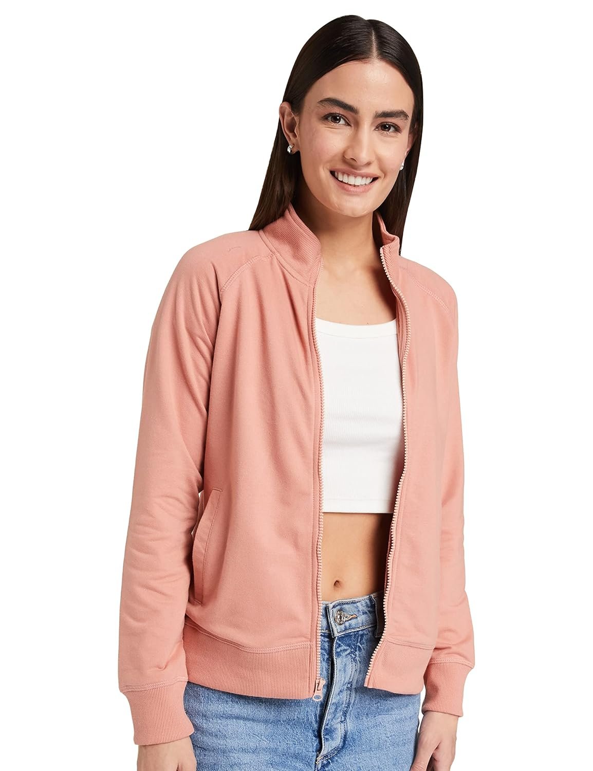 Amazon Brand - Symbol Women Hooded Neck Cotton Blend Sweatshirt