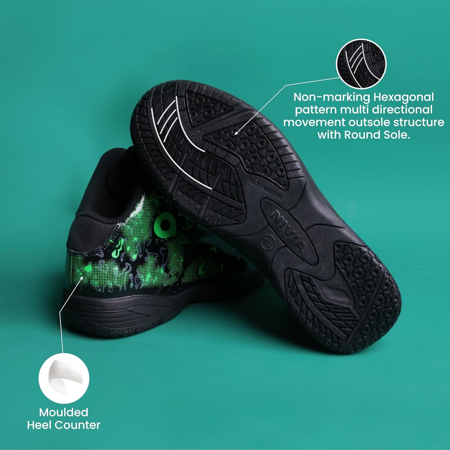 Aivin Wave Pro Men's Basketball Shoes for Men, Durable Rubber Sole, Indoor & Outdoor Court Shoes, Soft Cushion NR EVA Inner Insole, High-Performance Footwear for Basketball - Image 3