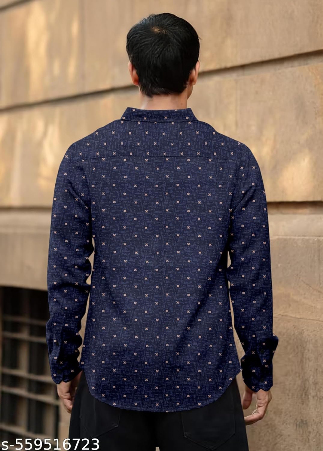 D&B Trends Men’s Printed Premium Cotton Blend – Regular Slim Fit, Wrinkle‑Free, Full Sleeve Casual/Formal wear, Breathable Shirt. - Image 2