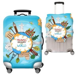 Handcuffs Luggage Cover Trolley Travel Covers, Washable Dust Proof Anti-Scratch Suitcase Protector (Multicolor, S (18″-22″))