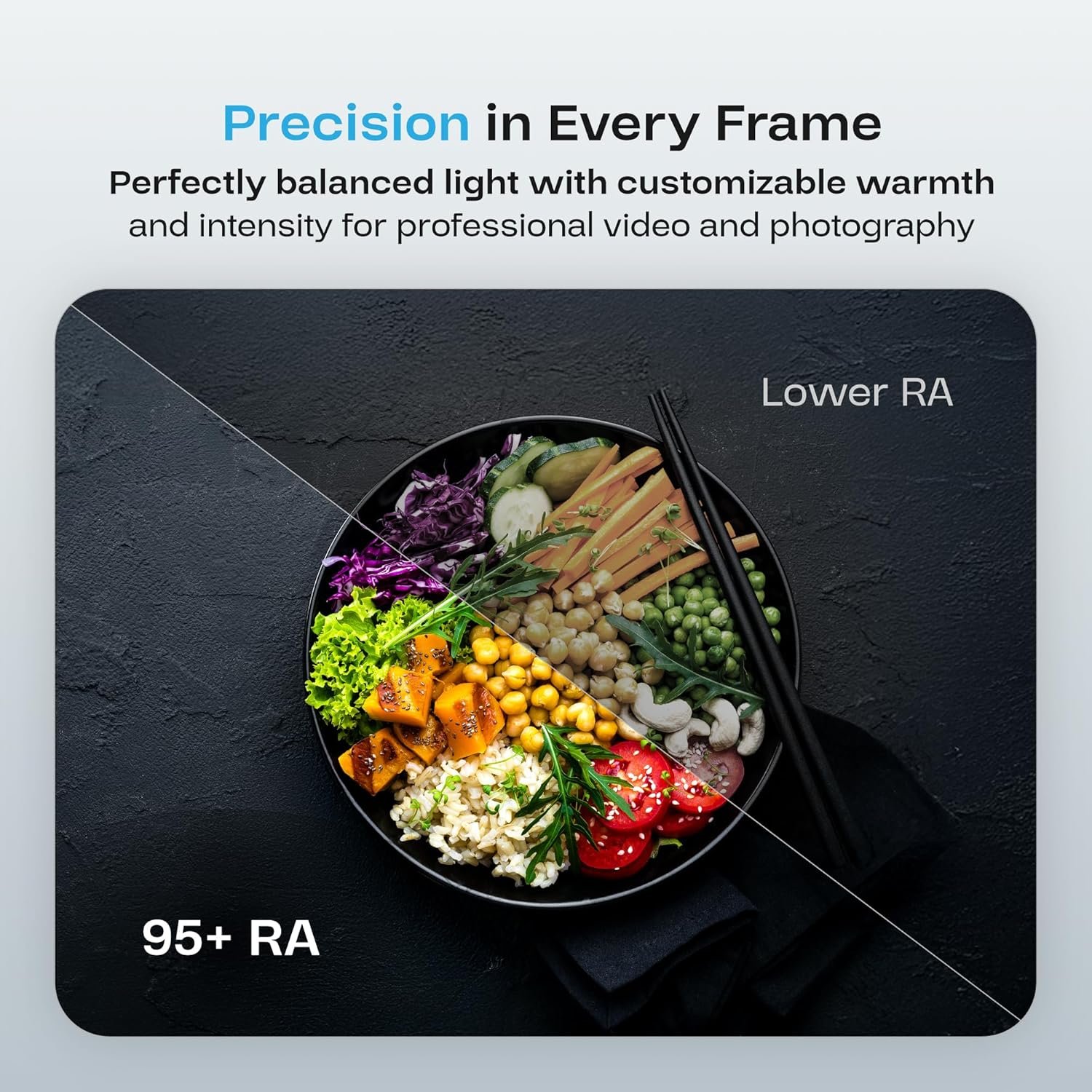 TYGOT U160 Portable LED Video Light for Mobile & DSLR, 2000mAh Rechargeable Battery, Adjustable 2700K-6500K Color Temperature, CRI 95+, Universal Mount, Compact Fill Light for Vlogging & Streaming - Image 5