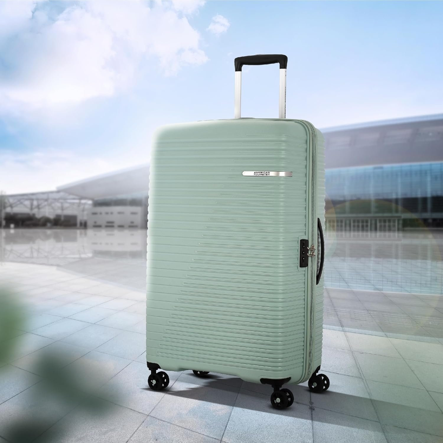 American Tourister Medium Liftoff 67 CM Check-in Polypropylene (PP) Hard 8 Wheels Spinner Luggage/Suitcase/Trolley Bag for Travel (Sea Blue) - Image 6