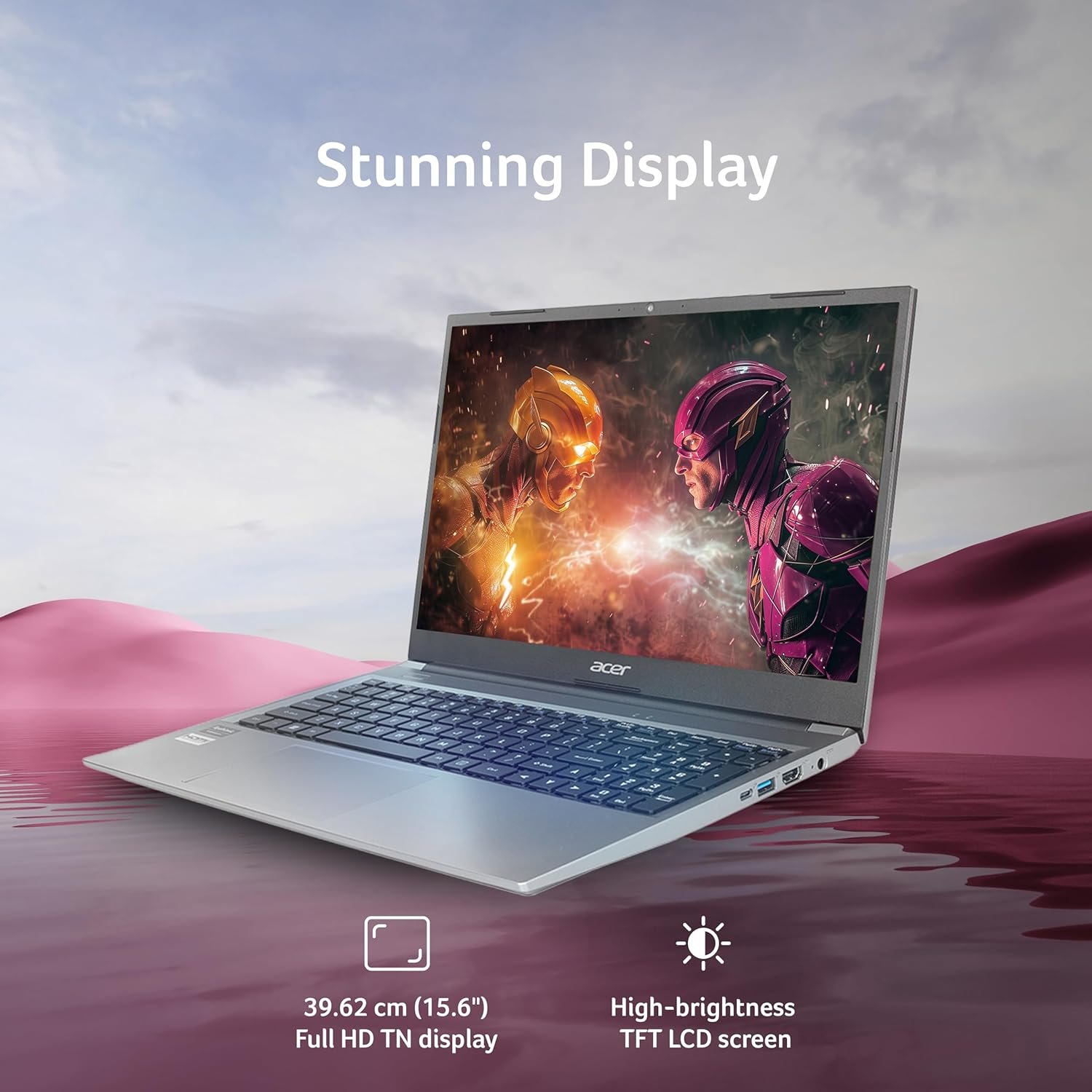 Acer Aspire Lite, Intel Core i5 13th Gen - 1334U, 16GB RAM, 512GB SSD, Full HD 15.6"/39.62 cm, Windows 11 Home, Steel Gray, 1.59 KG, AL15-53, Metal Body, 36 WHR, Thin and Light Premium Laptop - Image 2