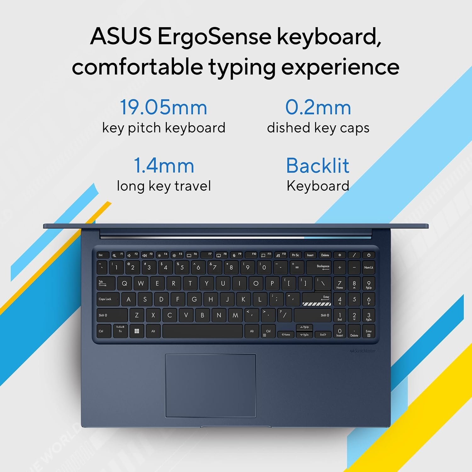 ASUS Vivobook 15, Intel Core i3 13th Gen 1315U, 8GB RAM, 512GB SSD, FHD 15.6", Windows 11, Office Home 2024, Quiet Blue, 1.7Kg, X1504VA-NJ3321WS, Intel UHD iGPU, M365 Basic (1Year)* Laptop - Image 10