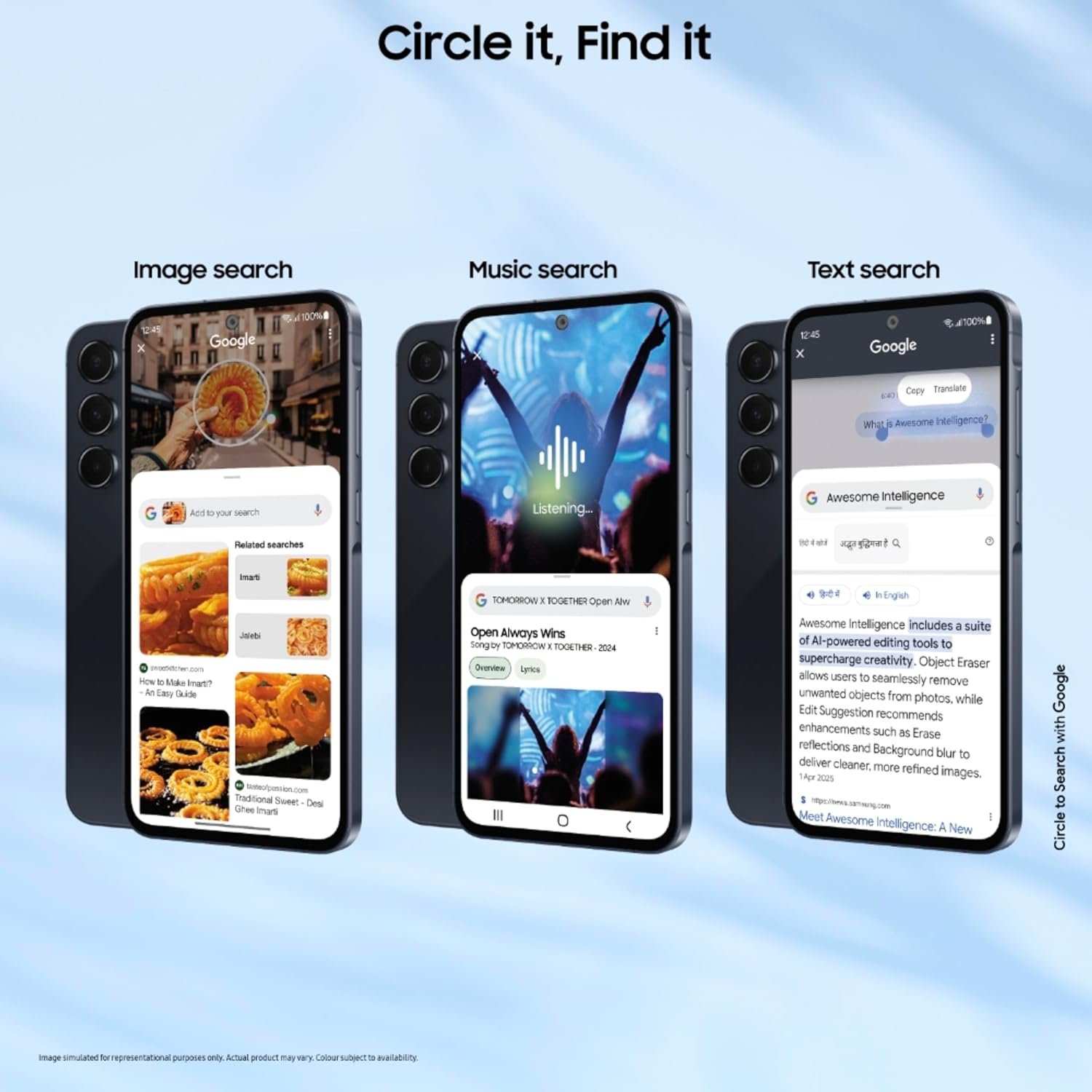 Samsung Galaxy A55 5G (Awesome Navy, 12GB RAM, 256GB Storage) | AI | Metal Frame | 50 MP Main Camera (OIS) | Super HDR Video| Nightography | IP67 | Corning Gorilla Glass Victus+ | sAMOLED Display - Image 3