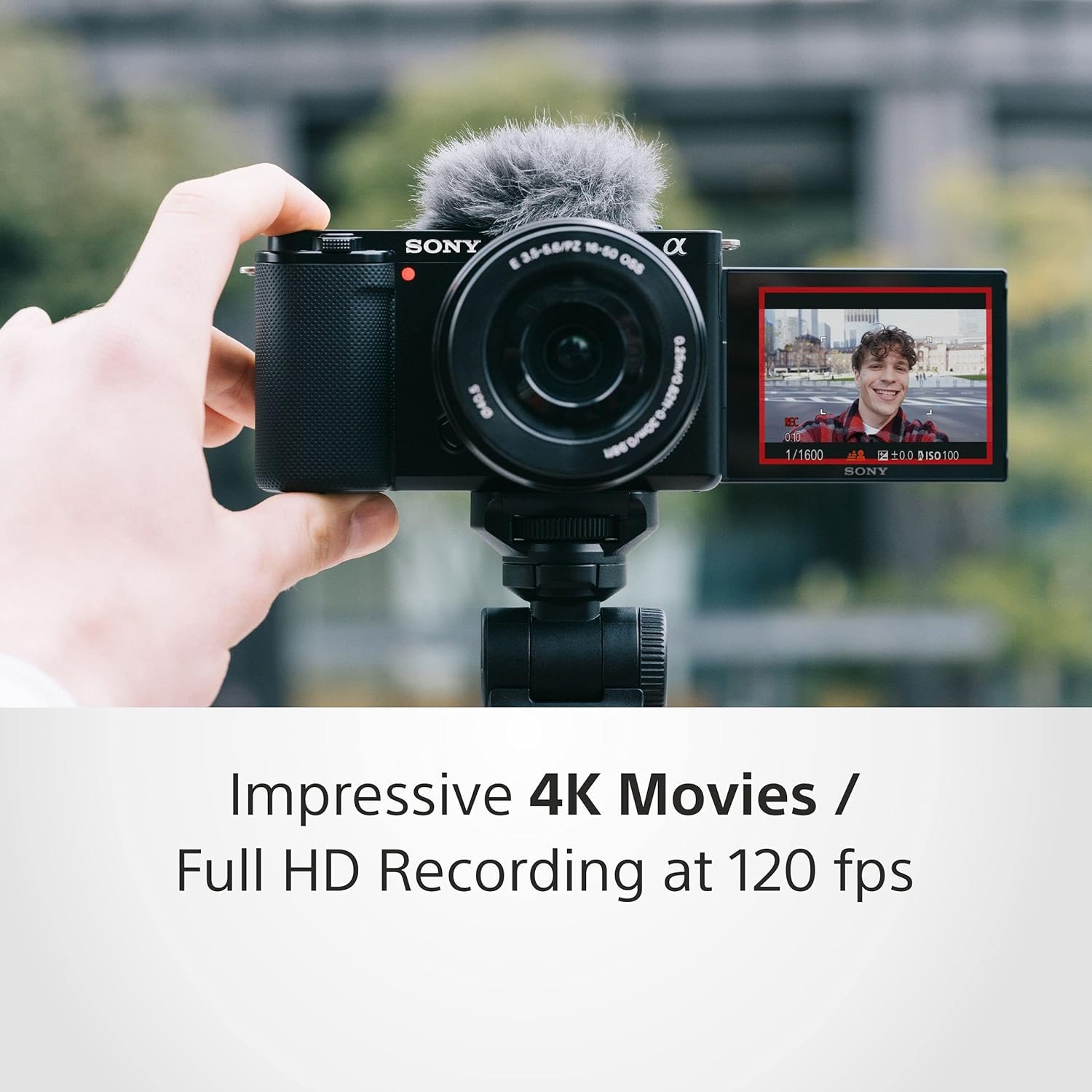 Sony Alpha ZV-E10L 24.2 Mega Pixel Interchangeable-Lens Mirrorless vlog Camera with 16-50 mm Lens, Made for Creators | APS-C Sensor | Advanced Autofocus | Clear Audio & 4K Movie Recording - Black - Image 4