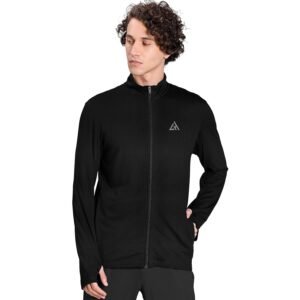 London Hills Men’s Polyester High Neck Full Sleeve Full Zip with Pocket Solid Sports Track Standard Length Jacket