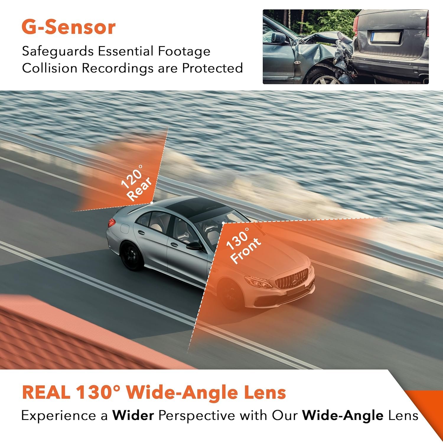 FitSpark DC-101 WiFi Duo 4MP Real 2K Dual Channel Dash Camera | No.1 Novatek AI Chipset | High Definition 2.7" IPS TrueColors Display | Super Night Vision - Image 8