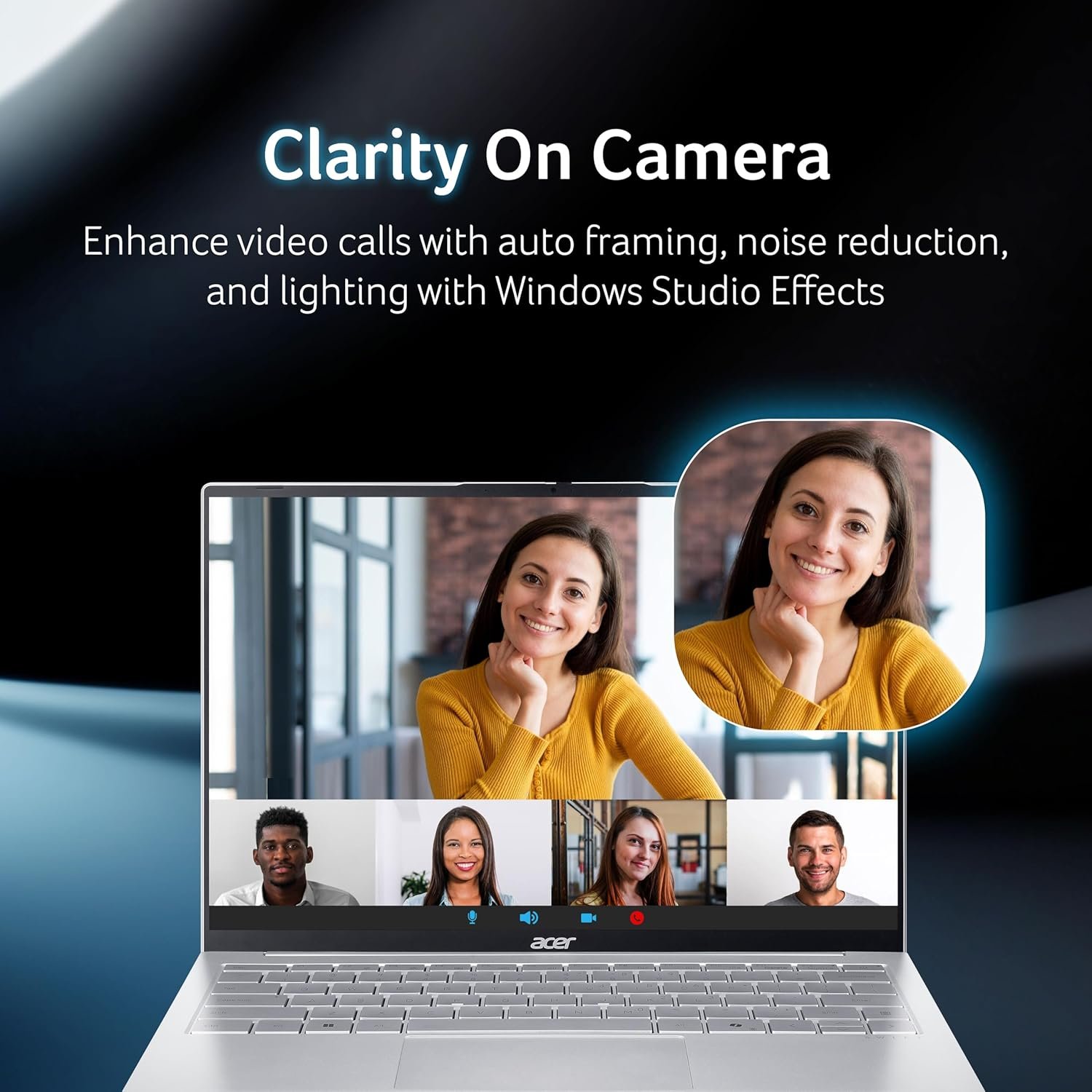 acer Swift Lite 14, Intel Core Ultra 5 115U/16 GB/512 GB/14.1" OLED/Win 11 Home + MSO, Light Silver, 1.1 kg, SFL14-54M, Backlit Keyboard, Premium Thin and Light Laptop - Image 7