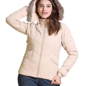 TROO BLUE Women Winter Jacket with Hood | Warm Quilted Puffer women jacket | Stylish Casual Women jacket with Fur Lined Hood | Lightweight | Jacket For Woman