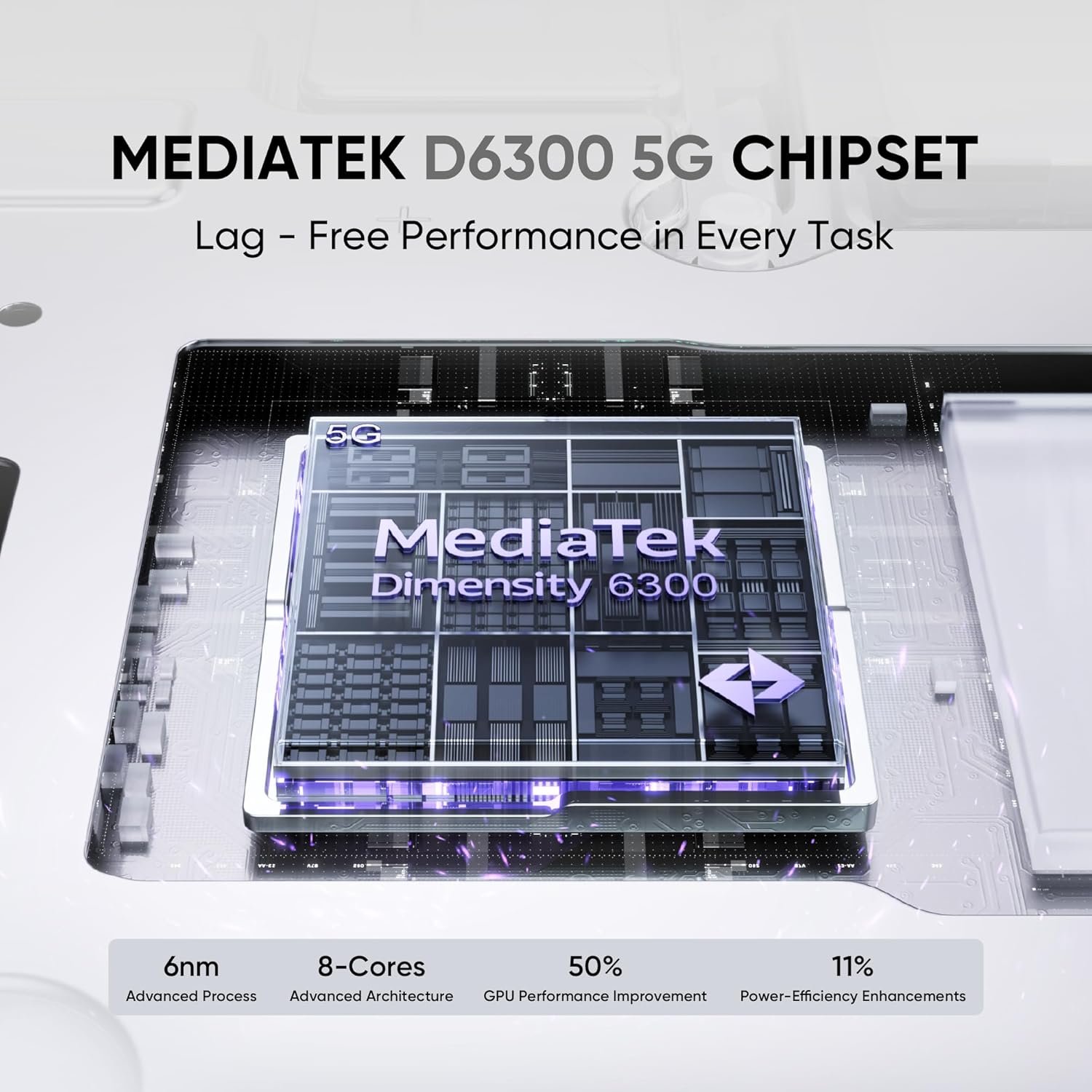 realme NARZO 80 Lite 5G (Onyx Black, 6GB+128GB) | 6000mAh Long-Lasting Battery | MediaTek Dimensity 6300 5G | AI Assist | IP64 Rated Water & Dust Resistance | Military-Grade Durability - Image 5