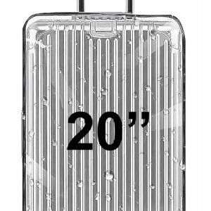 20 Inch Trolley Bag Cover/Suitcase Bag Cover/Waterproof Dustproof Luggage Cover for Wheeled Luggage/Zippered Clear PVC Suitcase Covers Protectors (Small, 20 inch, Set of 1)
