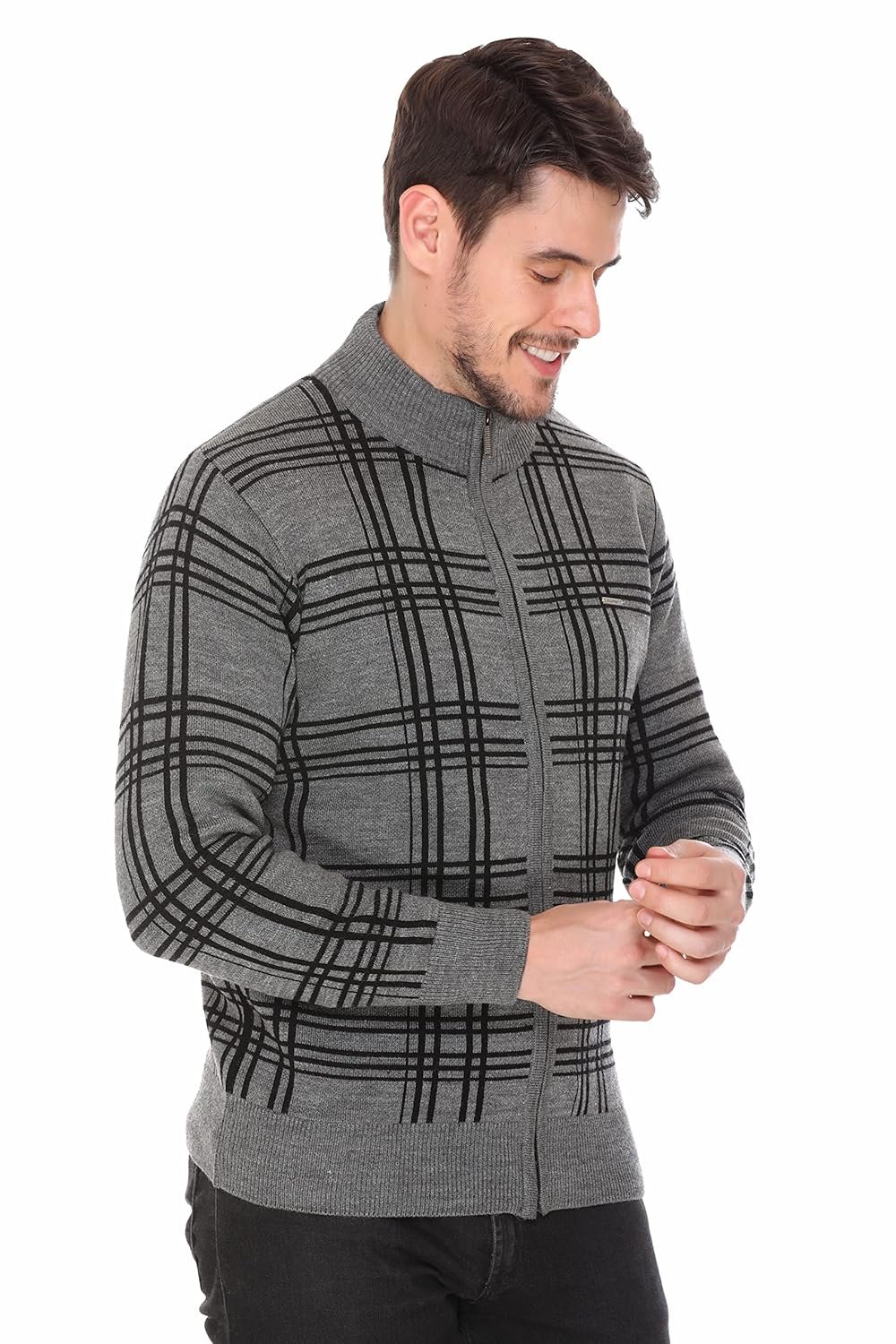 GODFREY Full Sleeve Zipper Sweater for Man Winter Wear -Mens Woolen Sweaters Turtle Neck - Image 4