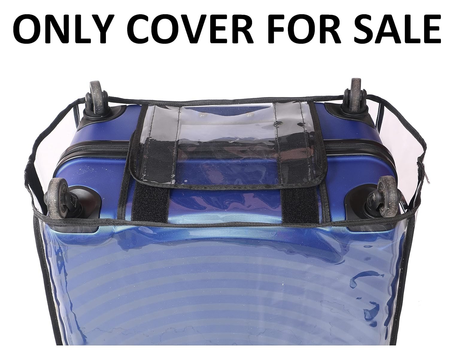 Sharp CN 24" Transparent Protective Zipper PVC Dust Proof Cover for Hard/Plastic Body Luggage/Suitcase Trolley Bags | Hard 2 | Size: 24 - Image 5