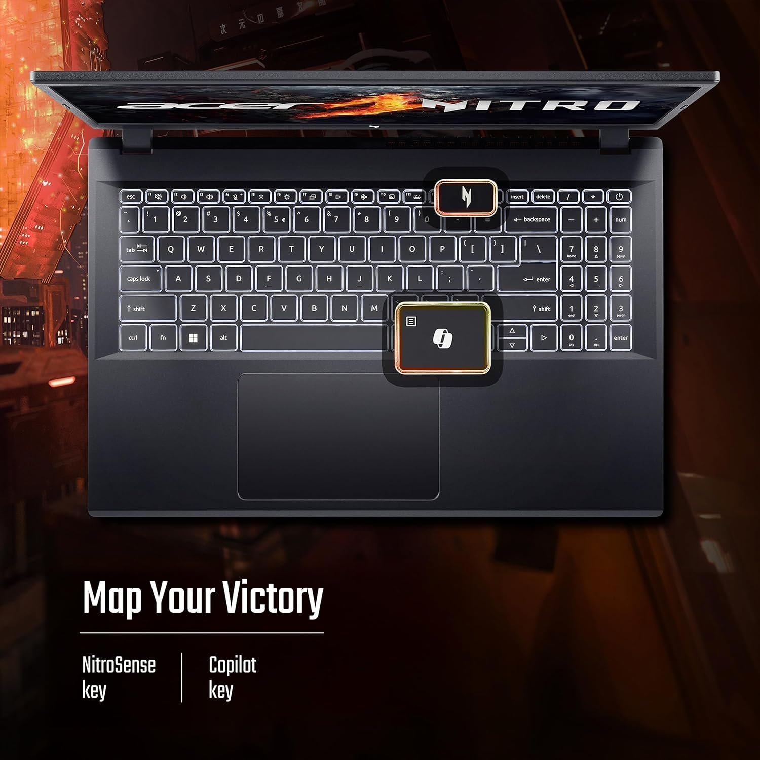 Acer Nitro V 15, AMD Ryzen 5 6600H Hexa-core Processor,NVIDIA GeForce RTX 4050-6GB GDDR6,16 GB, 512 GB, Full HD IPS, 15.6"/39.62 cm, 165 Hz, Win 11 Home,Obsidian Black, 2.1 kg, ANV15-41,Gaming Laptop - Image 6