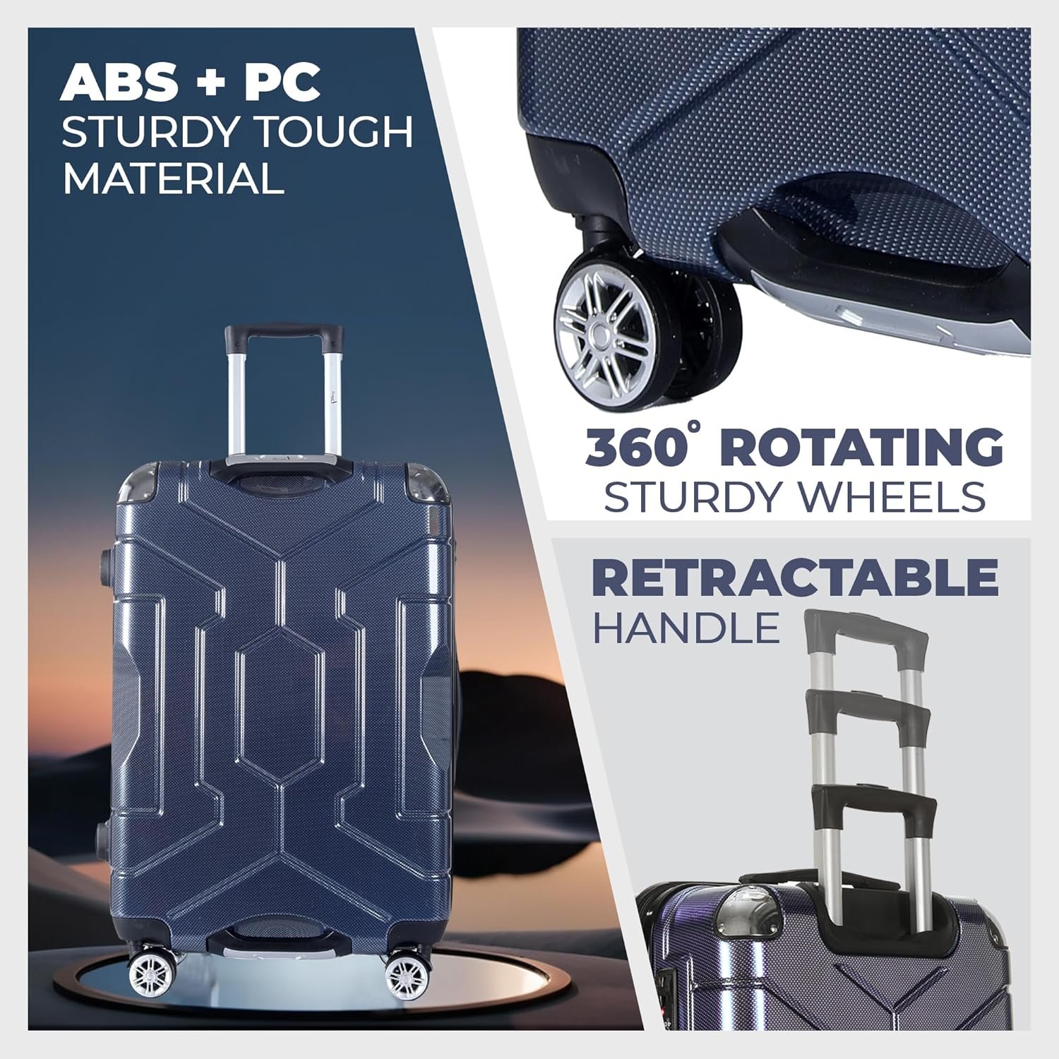 Story@Home Trolley Bag for Travel Suitcase, 360 Degree Rotating Wheeling Luggage, Trolley Bags for Travel, Suitcase (Dark Purple, Check-in | 61 cm | Medium) - Image 8