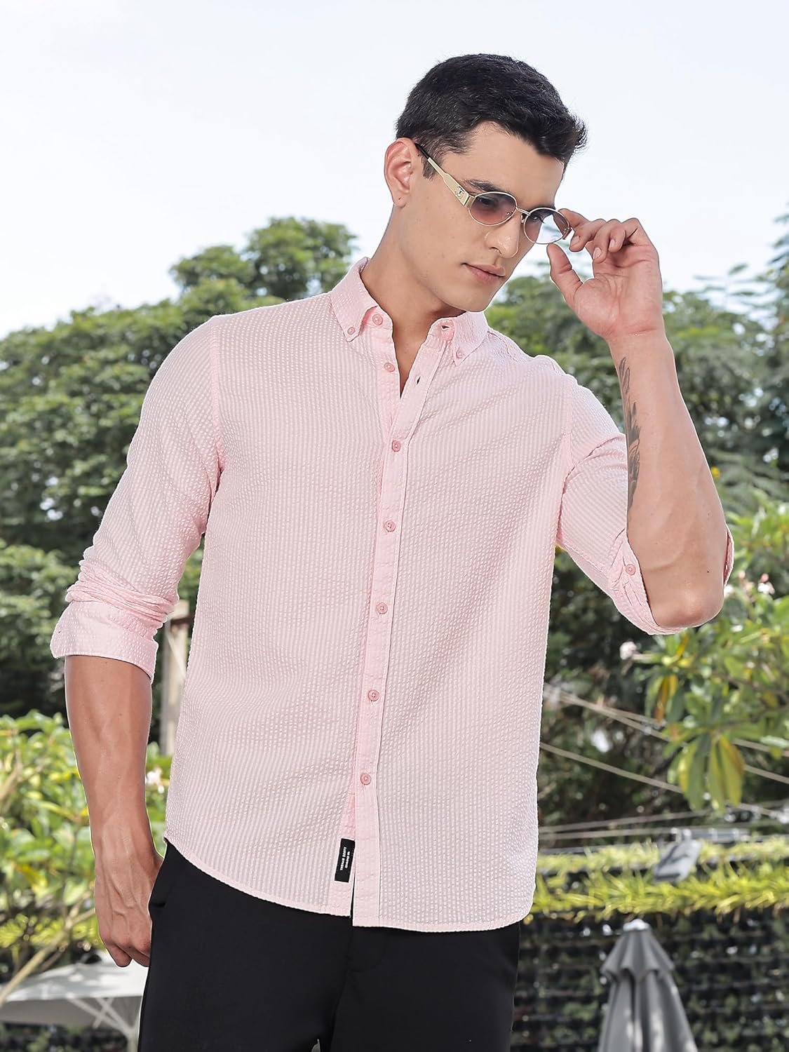 Thomas Scott Mens | Solid | 100% Cotton | Full Sleeve | Button Down Collar | Casual | Shirt for Men - Image 3