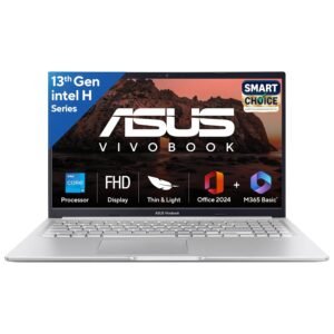 ASUS Vivobook 15, Smartchoice,Intel Corei5 13thGen 13420H, 16GB RAM, 512GB SSD, FHD 15.6", Win11, Office Home'24, M365 Basic (1Year)*, Cool Silver, 1.70kg, X1502VA-BQ835WS, Intel UHD iGPU, Laptop