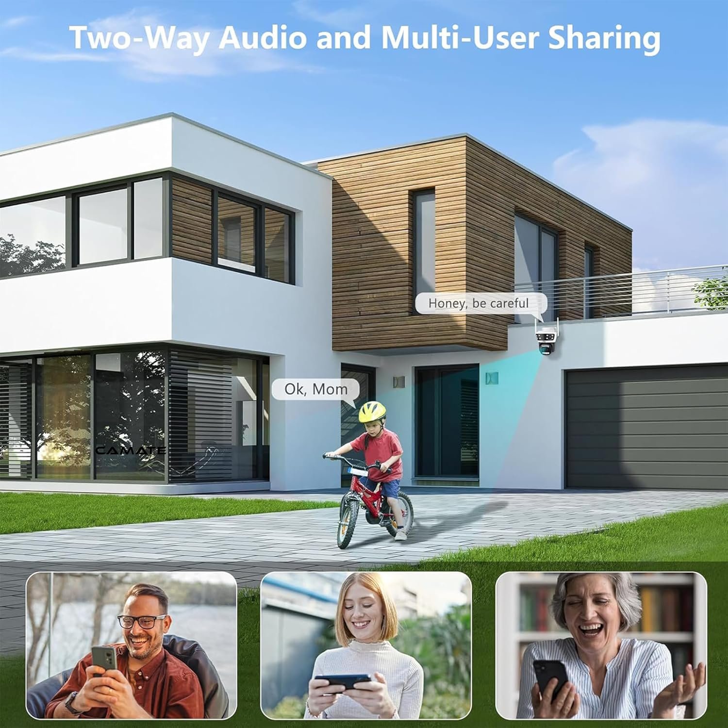 Camate Pheonix 2+2+2 MP Triple-Lens (2.4/5 Ghz Wi-Fi) Wireless CCTV Camera | Two Way Talk | Motion Detection | Colored Night Vision | Support 256 GB sd Card, Onvif (Wi-Fi Connectivity) - Image 8