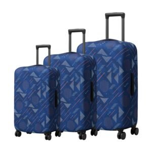 AMPEREUS® Trolley Bag Cover Set of 3 – Small, Medium & Large Polyester Luggage Covers | Protective Cover for Trolley Bags, Suitcases & Luggage | Fits 20, 24 & 28 Inch Fiber-Plastic Bags