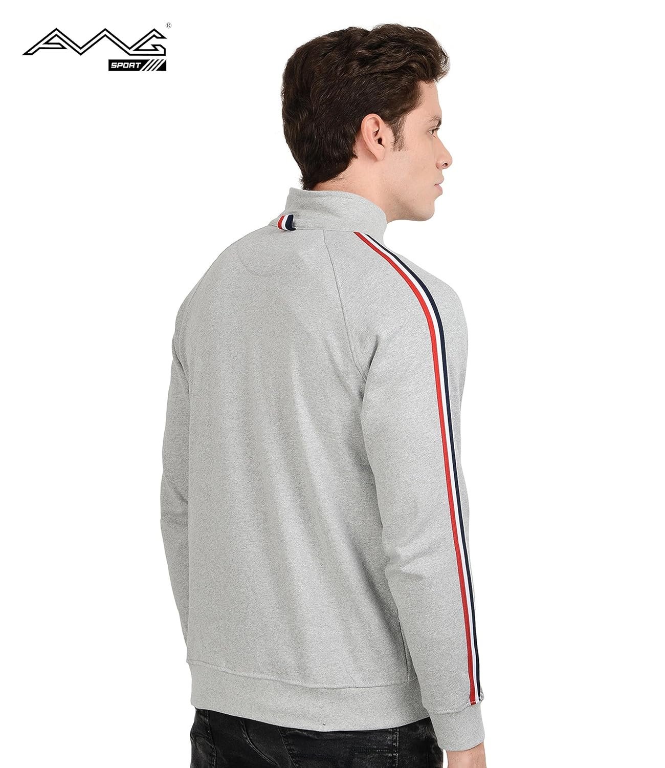 AWG ALL WEATHER GEAR Men's Winter Jacket - Stylish Sports Gym Cotton Sweatshirt With Zip for Bike Riding - Image 2