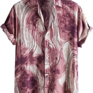 Leriya Fashion Men’s Rayon Regular Fit Shirt Casual Stylish | Short Sleeve | Printed Shirts| Summer Button Down