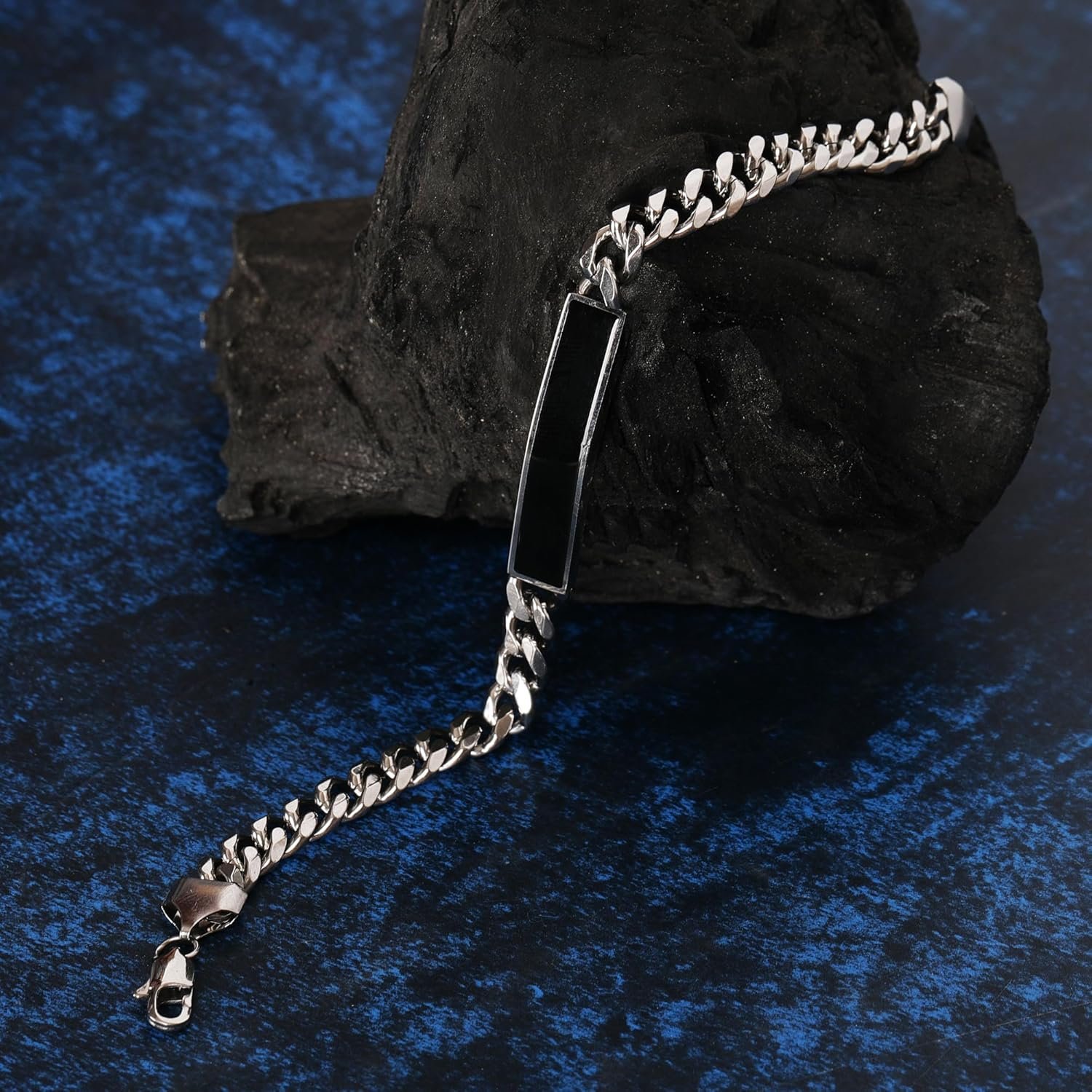 Fashion Frill Silver Bracelet For Men Stainless Steel Chain Silver Bracelet For Men Boys Love Gifts Mens Jewellery - Image 5