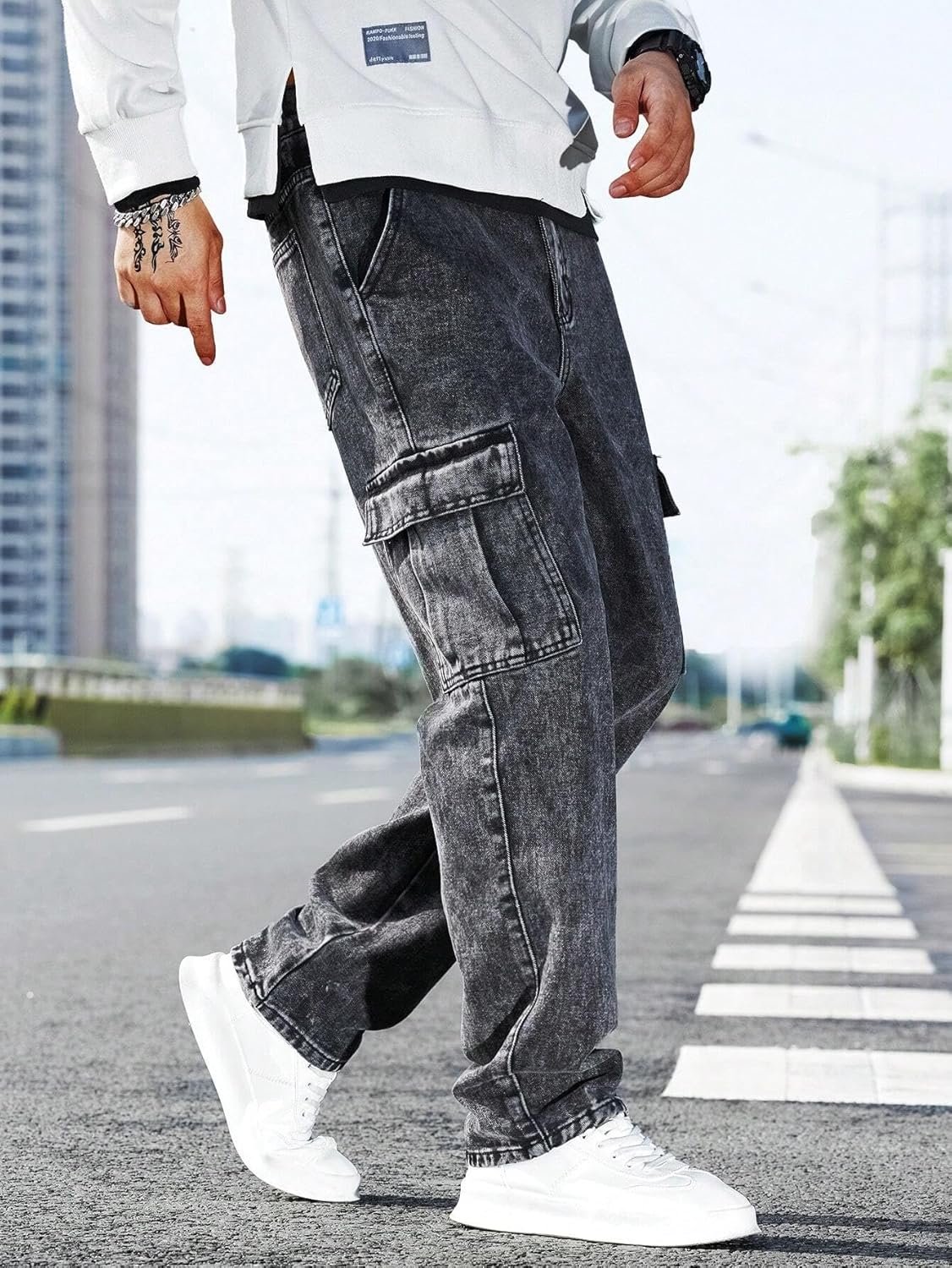 Men Jeans || Jeans for Men || Cargo Jeans (Q-04-05) - Image 2