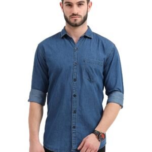 Miraan Men’s Cotton Regular Fit Casual Denim Shirt (SIGDENIMM)