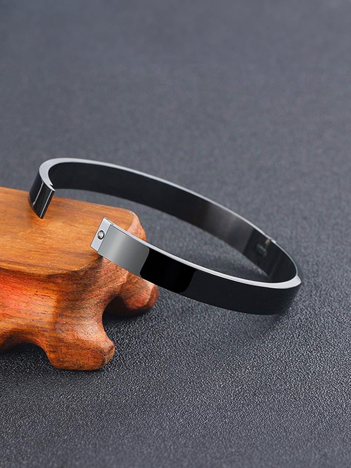 Yellow Chimes Kada Bracelets for Men Stainless Steel Black Kadaa Bracelet for Men and Boys. - Image 6