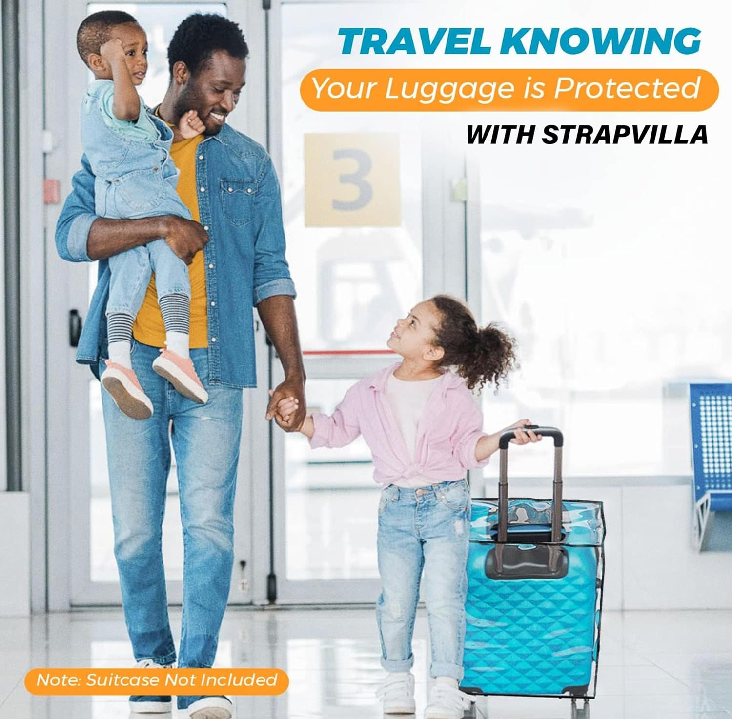 Suitcase Cover - Trolley Cover for Suitcase | Durable Cover for Hard Trolly Bags | Protective Trolley Bag Cover & Luggage Bag Cover - Transparent Waterproof PVC Cover - Combo - Image 8