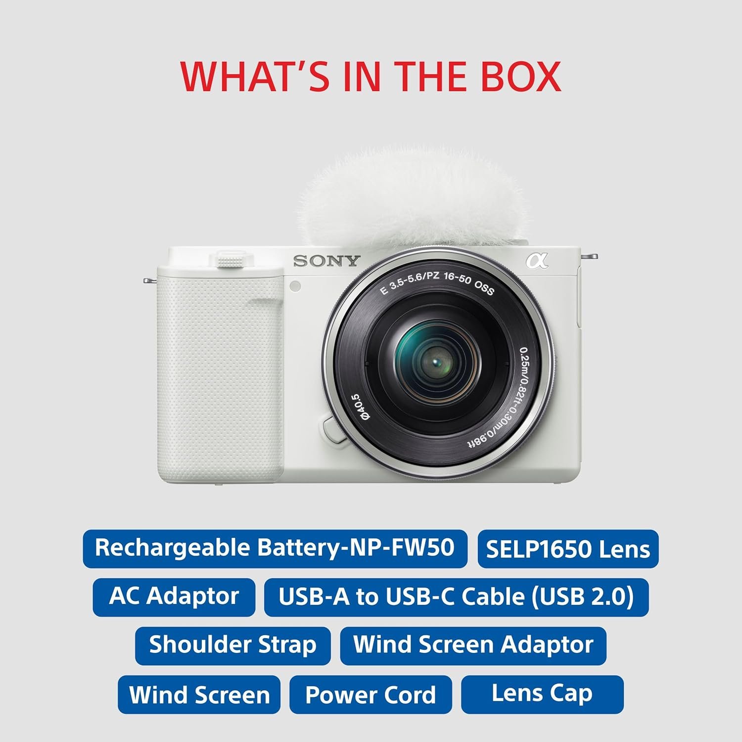 Sony Alpha ZV-E10L 24.2 Mega Pixel Interchangeable-Lens Mirrorless vlog Camera with 16-50 mm Lens, Made for Creators | APS-C Sensor | Advanced Autofocus | Clear Audio & 4K Movie Recording - White - Image 9