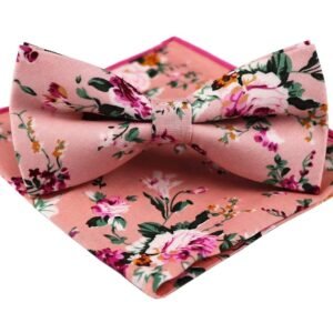 Secdtie Men’s Skinny Tie Fashion Causal Cotton Floral Printed Linen Necktie