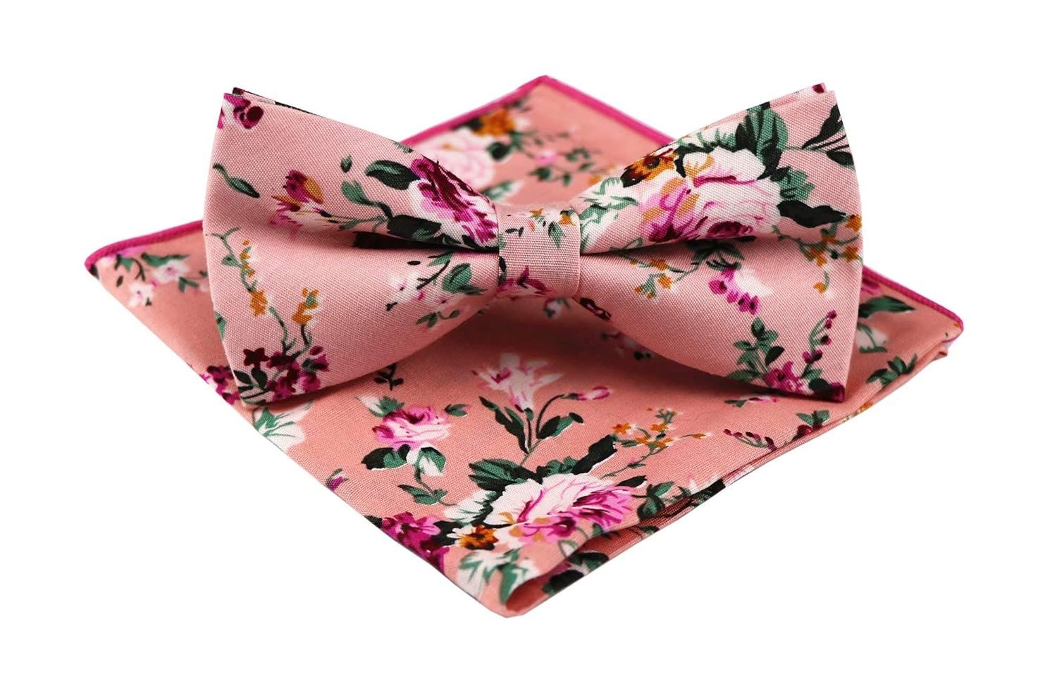 Secdtie Men's Skinny Tie Fashion Causal Cotton Floral Printed Linen Necktie