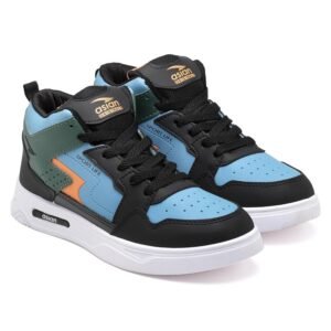 ASIAN Men’s White Casual Sneaker Hi-Neck Shoes with Synthetic Upper Lightweight Comfortable Mid Top Sneaker Shoes for Men’s & Boy’s Boston-13