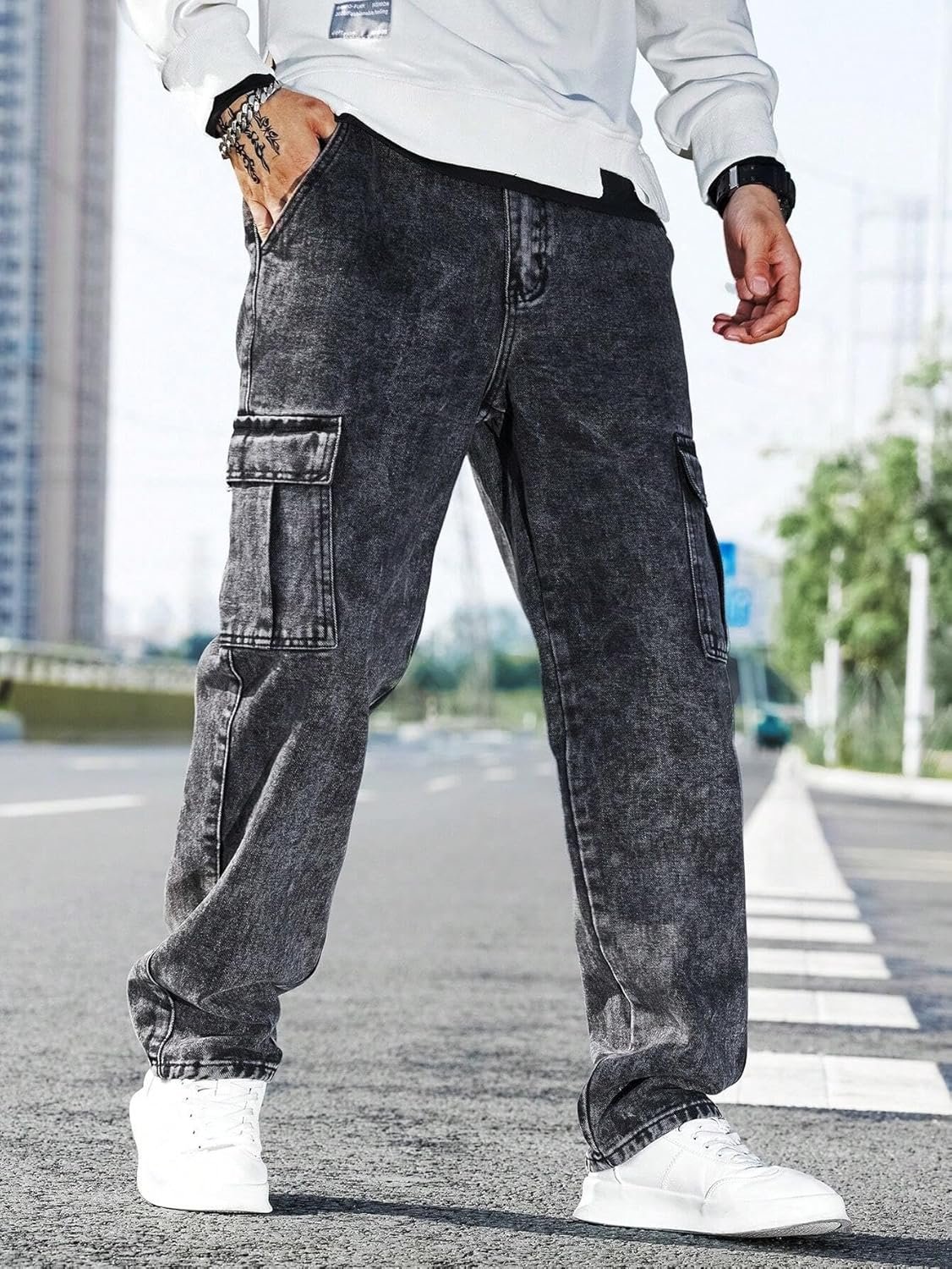 Men Jeans || Jeans for Men || Cargo Jeans (Q-04-05) - Image 4