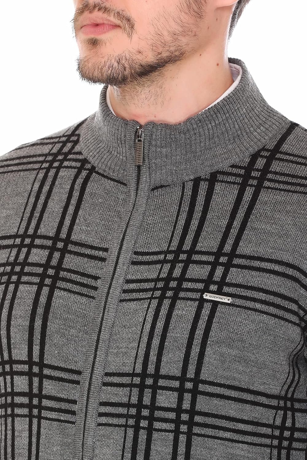 GODFREY Full Sleeve Zipper Sweater for Man Winter Wear -Mens Woolen Sweaters Turtle Neck - Image 6