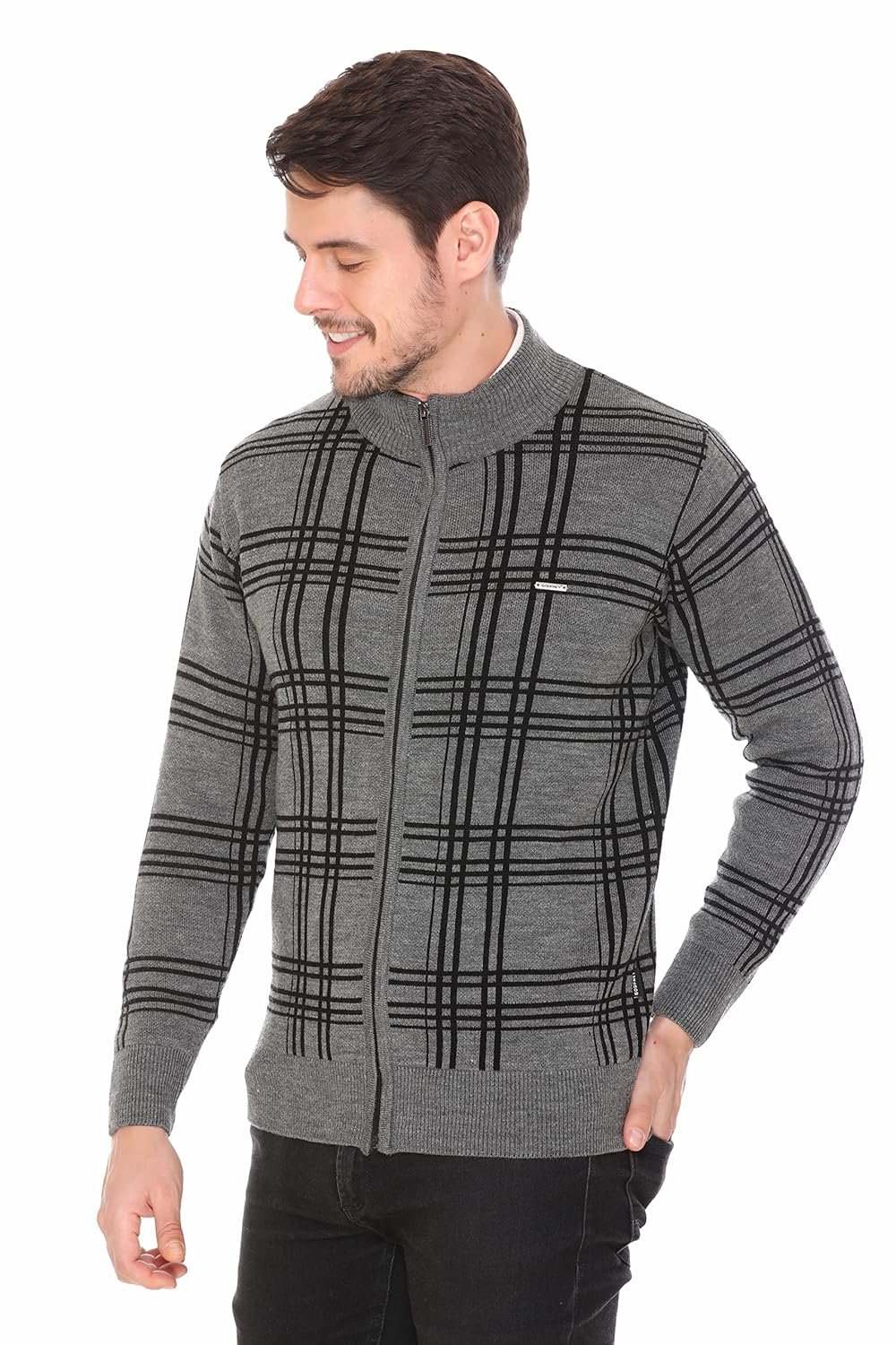 GODFREY Full Sleeve Zipper Sweater for Man Winter Wear -Mens Woolen Sweaters Turtle Neck - Image 3