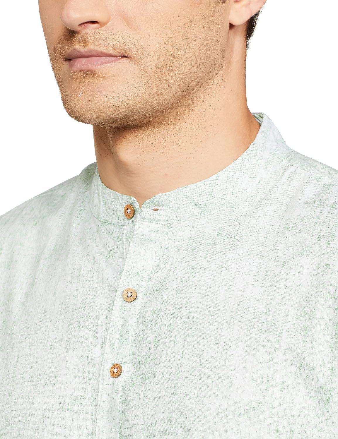 Amazon Brand - Symbol Men's Solid Cotton Printed Long Kurta (Regular Fit) - Image 4