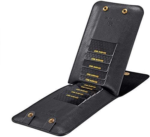 Genuine Leather Royal Double Mobile Pouch Belt Clip Cases Waist Bag Pack for OnePlus Nord CE5 - Black (2 Pocket for 6.5 inch and 5.5 inch Mobile) - Image 6