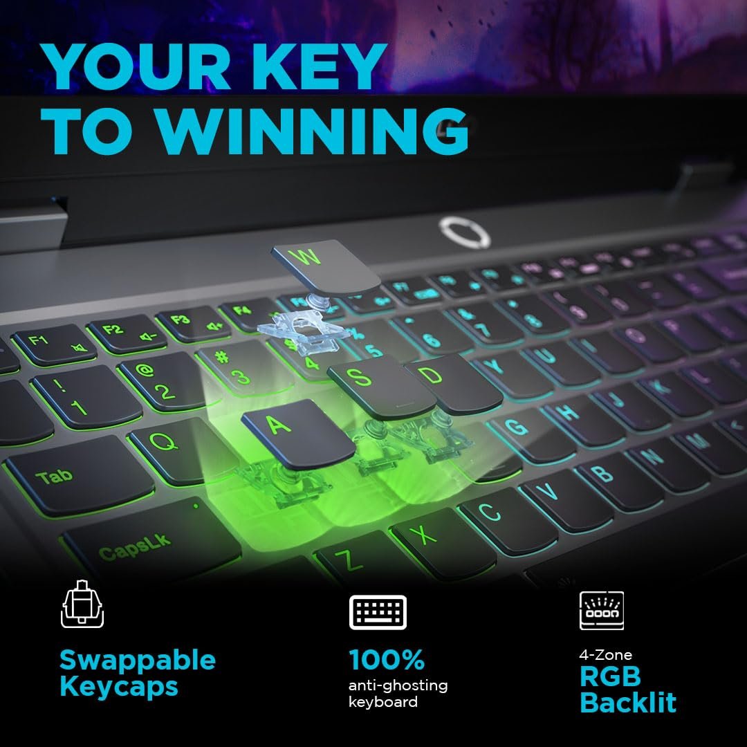 Lenovo LOQ, Intel Core i5-13450HX, 13th Gen, NVIDIA RTX 3050-6GB, 16GB RAM, 512GB SSD, FHD 144Hz 300Nits, 15.6"/39.62cm, Windows 11, MS Office 21, Grey, 2.4Kg, 83DV00BHIN, 100% sRGB Gaming Laptop - Image 6