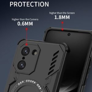 Lustree Back Cover Armor Case for OnePlus Nord CE5 – Shockproof TPU+PC Hard Cover with Magnetic Function for OnePlus Nord CE5 – Black