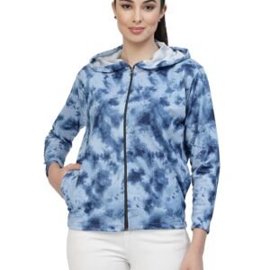 UZARUS Women’s Standard Length Polyester Hooded Sports Gym Training Jacket